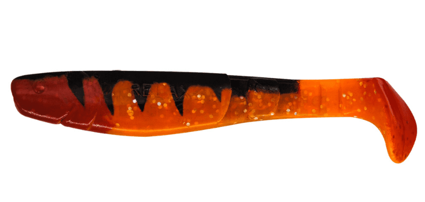 Relax Kopyto-Classic 11 cm (4") Fluoorange-Glitter / Zander / Red Tail / 2 Stück