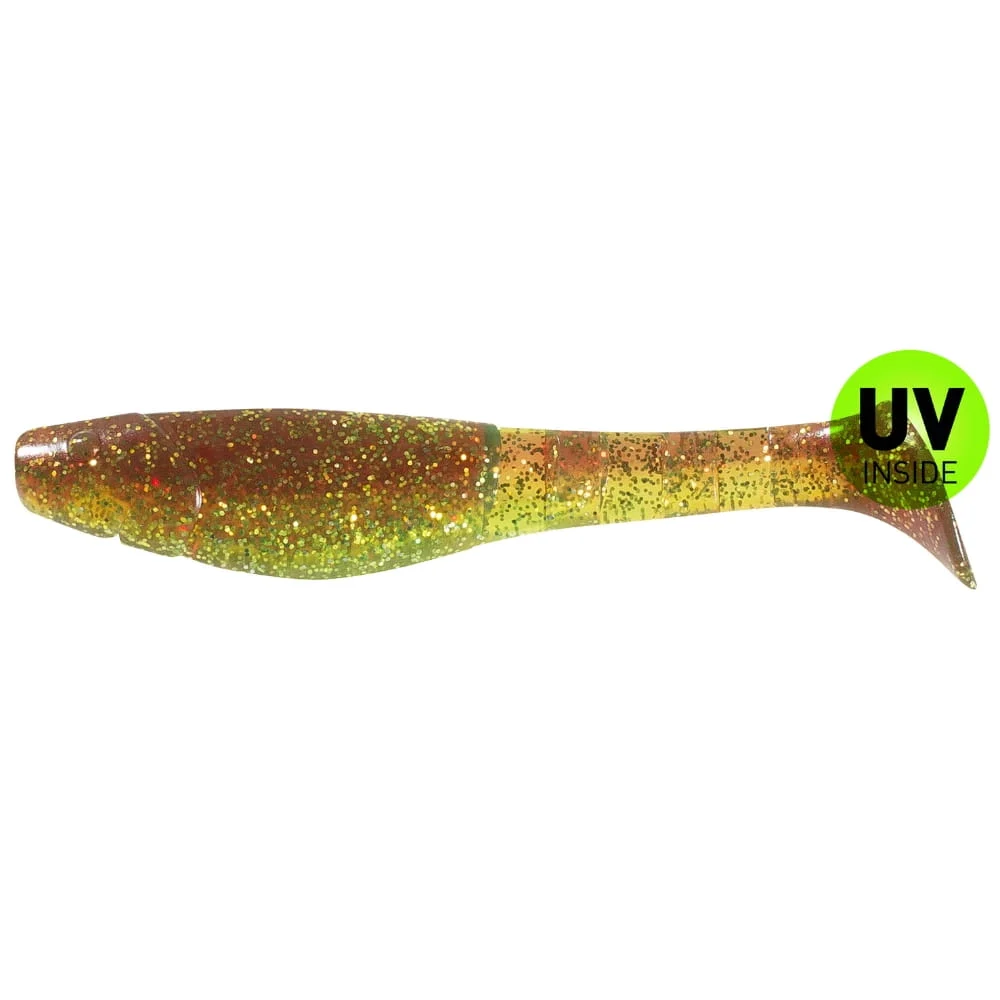 Relax Kopyto-Classic 11 cm (4") Grün (Chartreuse)-Glitter Motoroil-Glitter 10 Stück