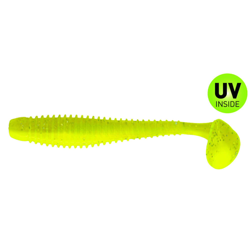 Relax Texas Shad 13 cm (5") Fluogelb fluogrün glitter 2 Stück