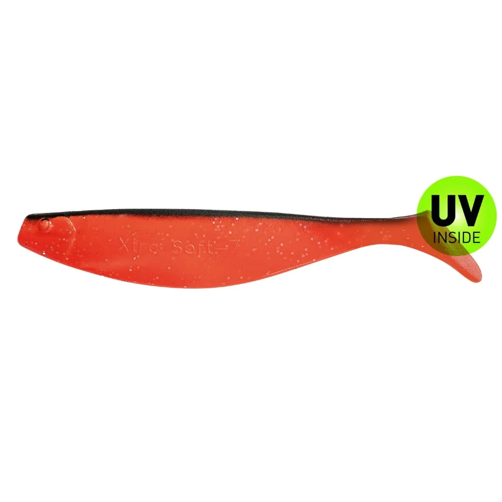 Relax Xtra-Soft 18 cm (7") Feuerrot Glitter Schwarz 2 Stück