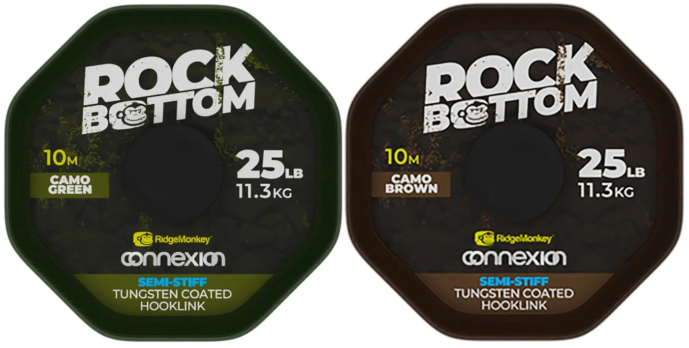RidgeMonkey 25lb Rock Bottom Semi Stiff - 10m Vorfachschnur