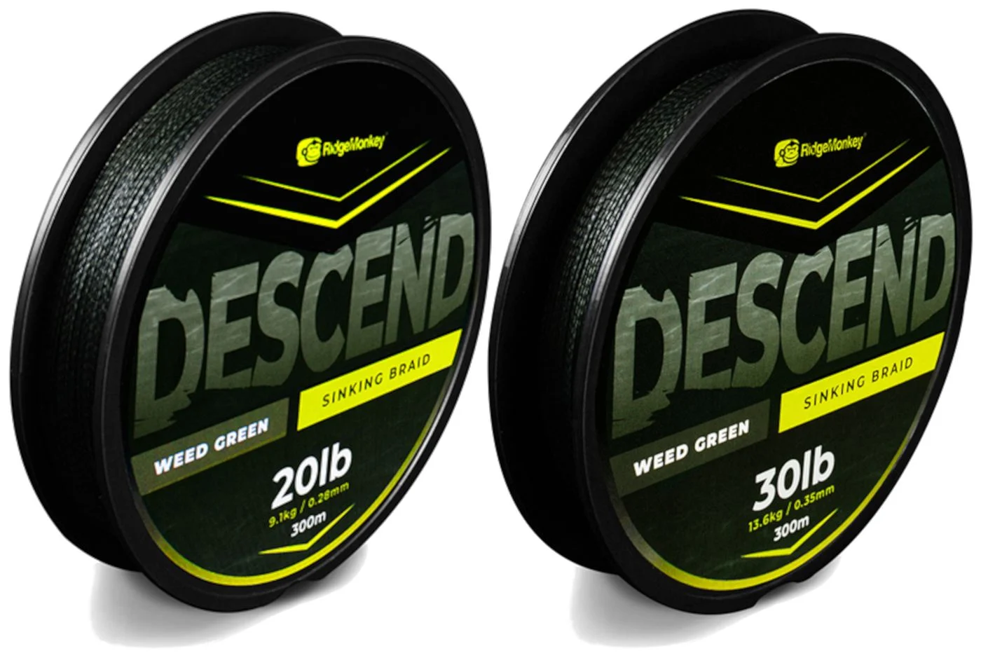 RidgeMonkey Descend Sinking Braid - 300m Karpfenschnur 0.28mm / 20lb / 9.1kg