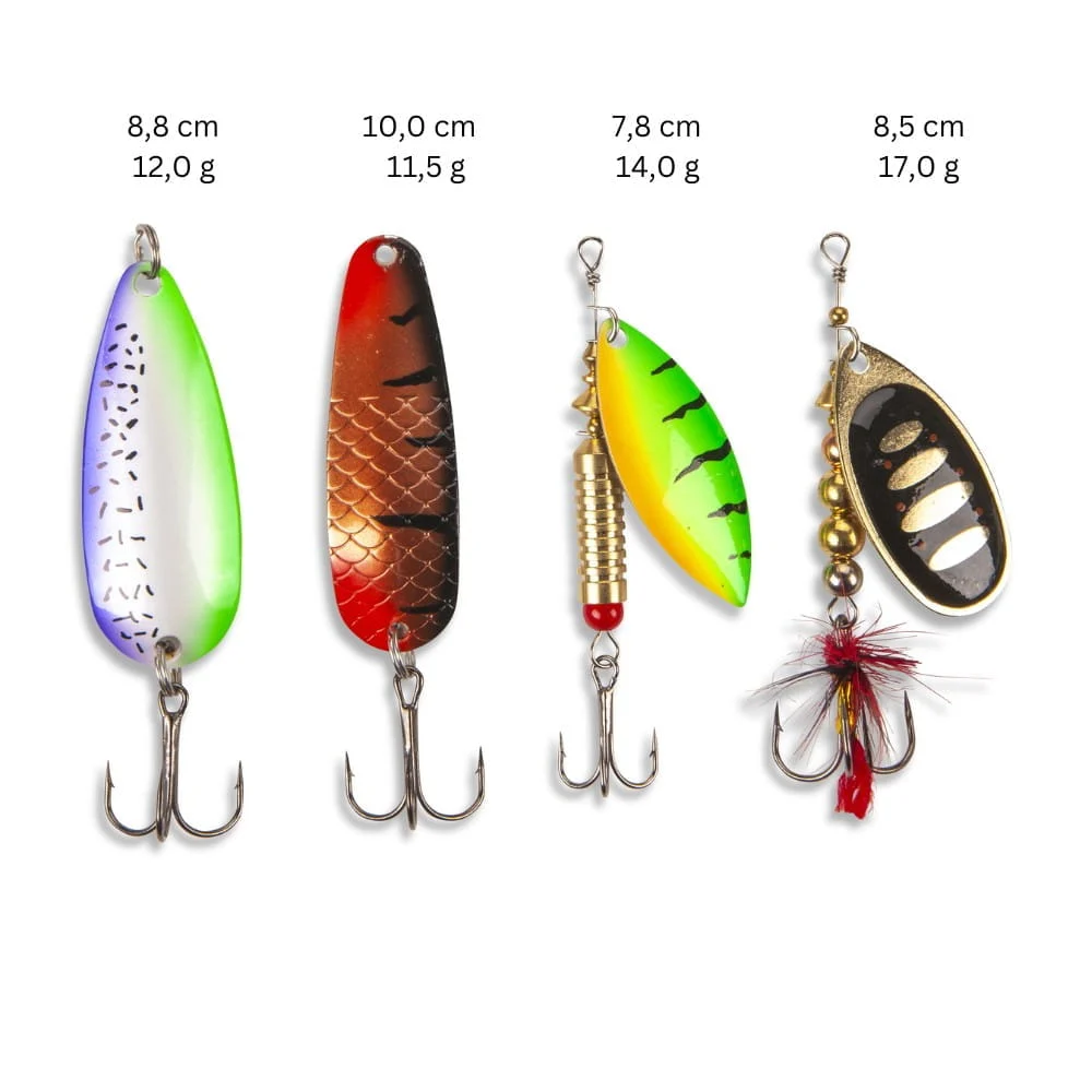 Sänger Specialist Hecht Blinker und Spinner Set 4 Stück