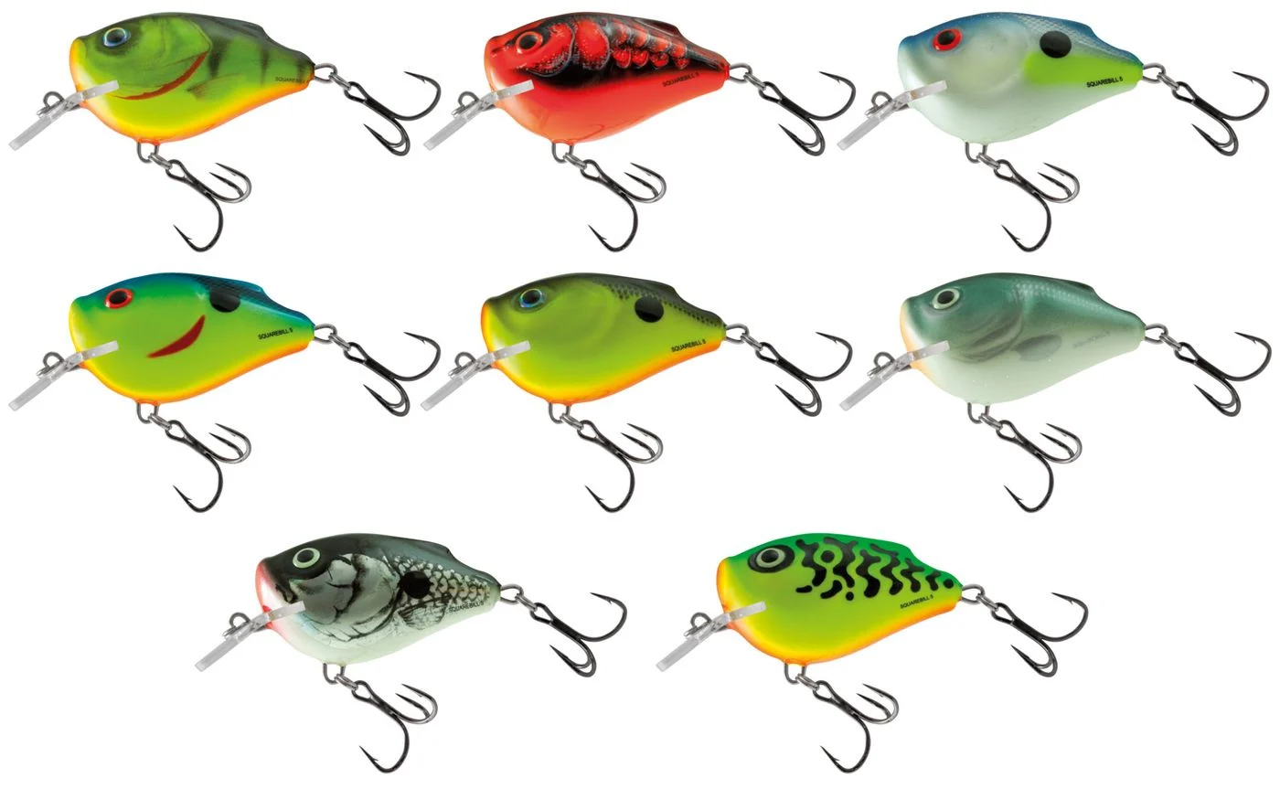 Salmo Squarebill floating 5cm - Wobbler Green Tiger