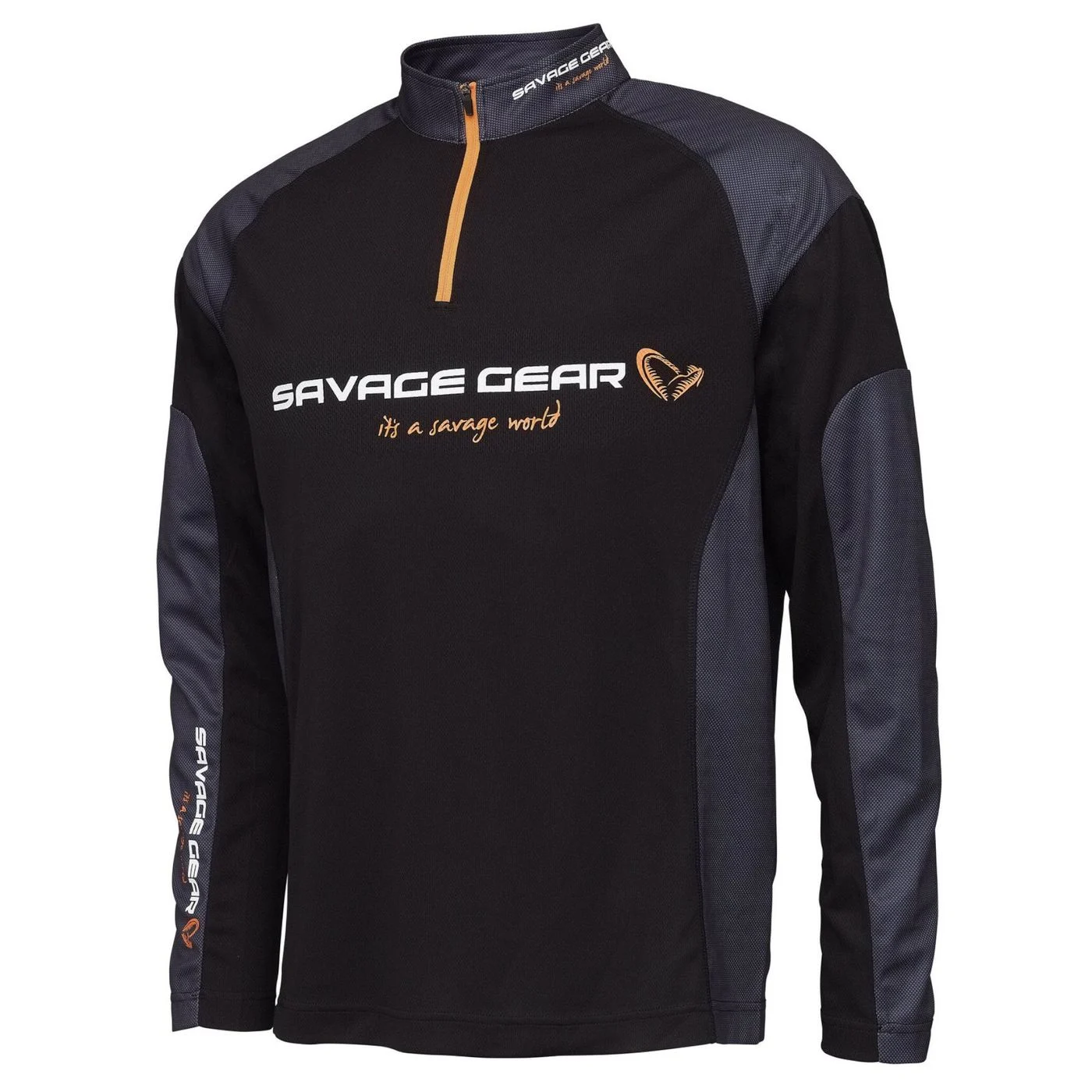 Savage Gear Tournament Gear Shirt 1/2 Zip Black Ink - Angelshirt S