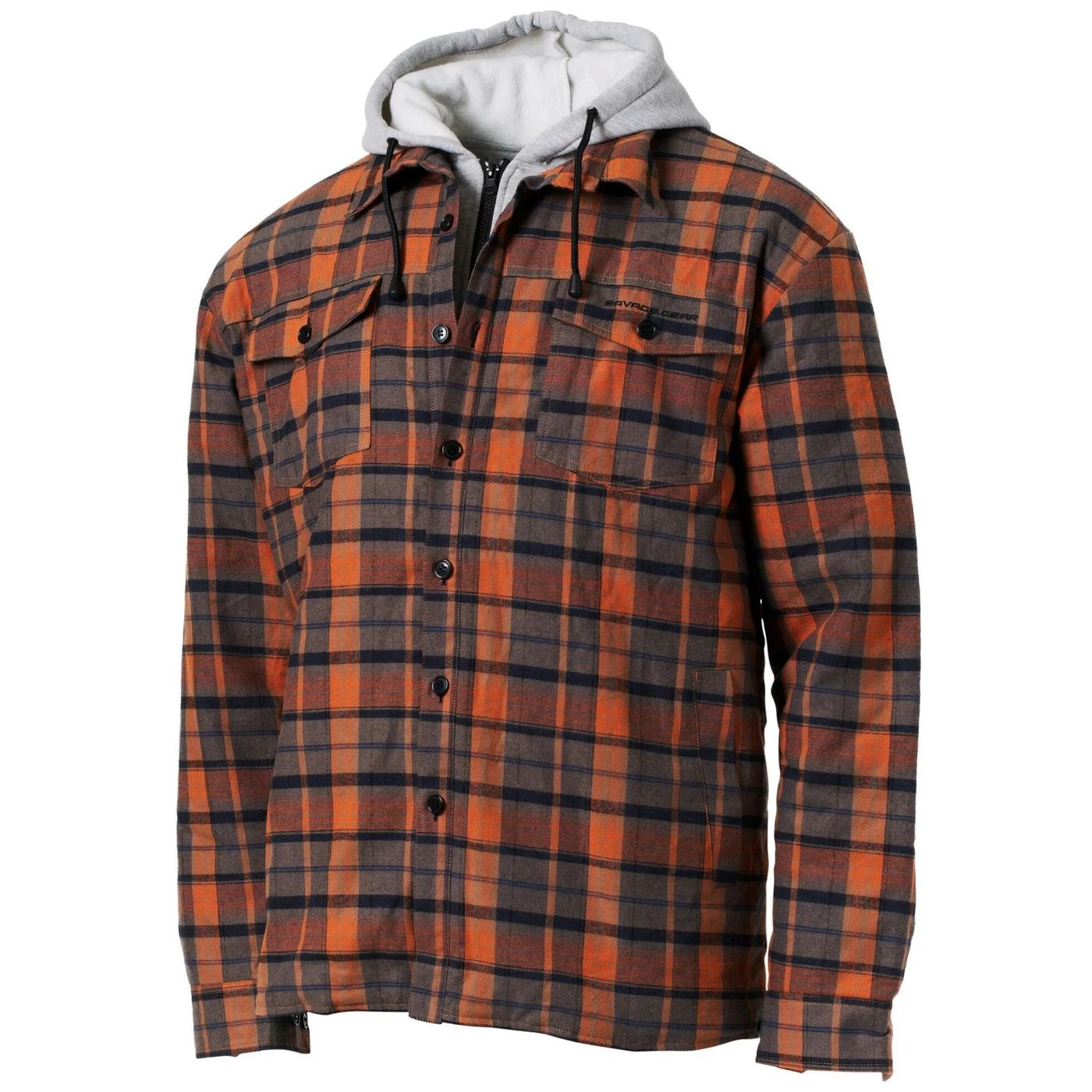 Savage Gear Twin Shirt Jacket Orange/Grey - Angeljacke M