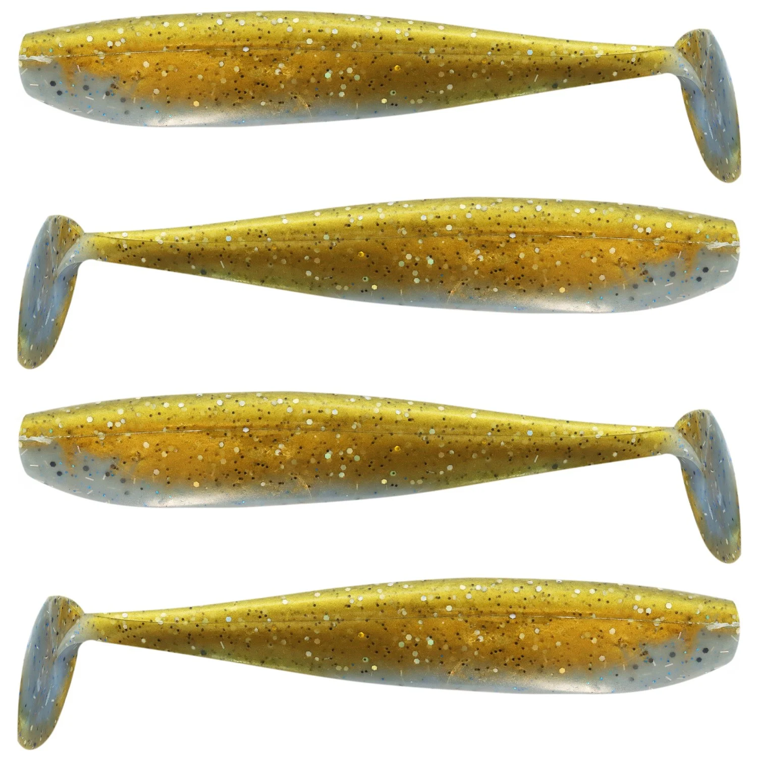 Senshu Killer Shad - Gummifisch Farbe: Gold-Brown-Glitter