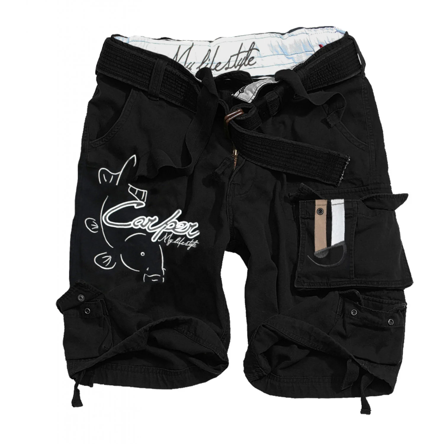 HOTSPOT DESIGN Short Carper, black, Shorts, for carp anglers
