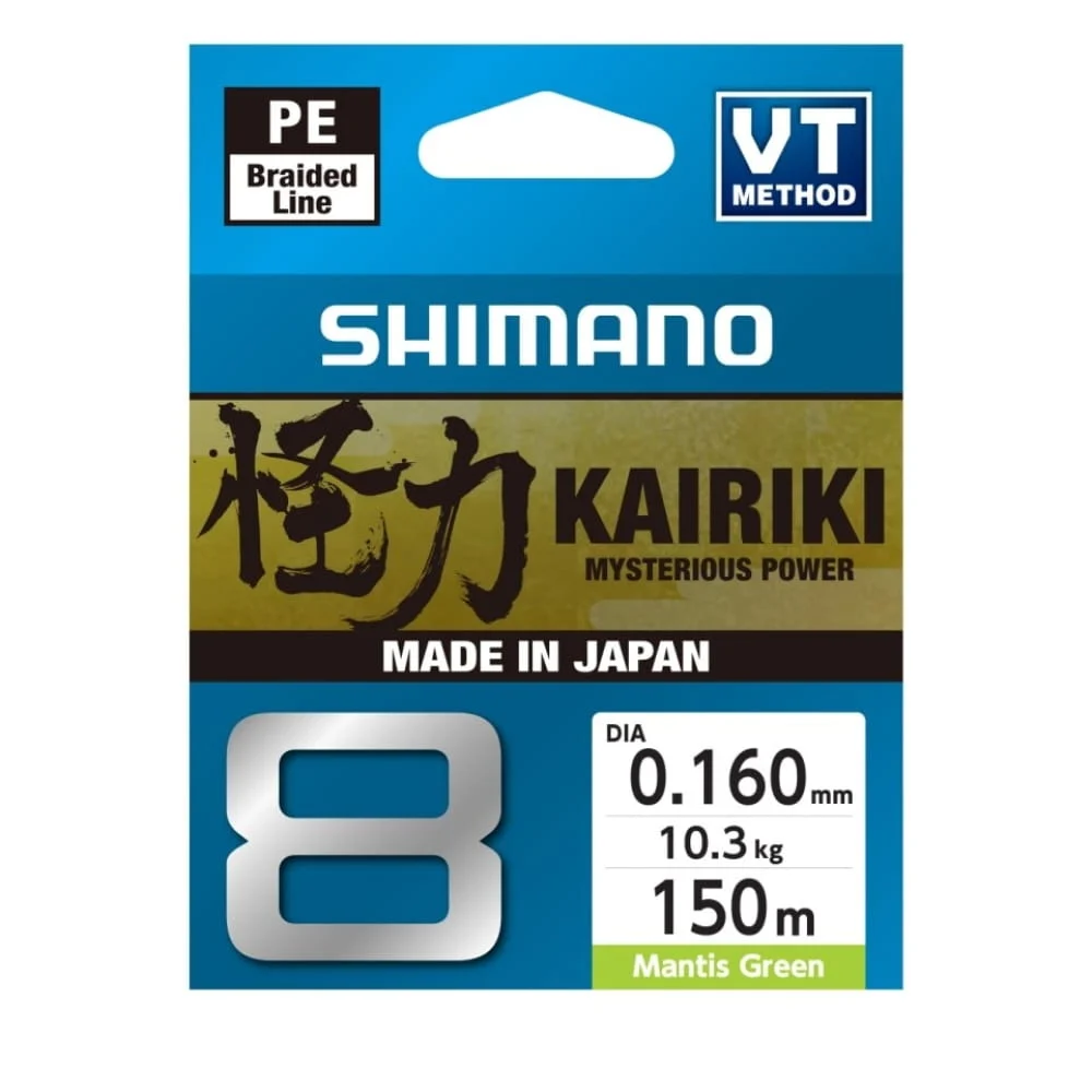 Shimano Kairiki 8-Braid green 150m 0,160 mm 10,3 kg