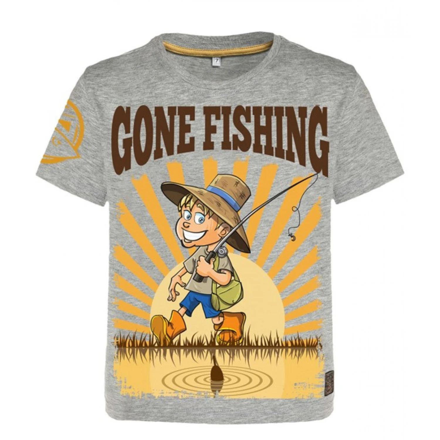 HOTSPOT DESIGN Gone Fishing, grey, T-shirt