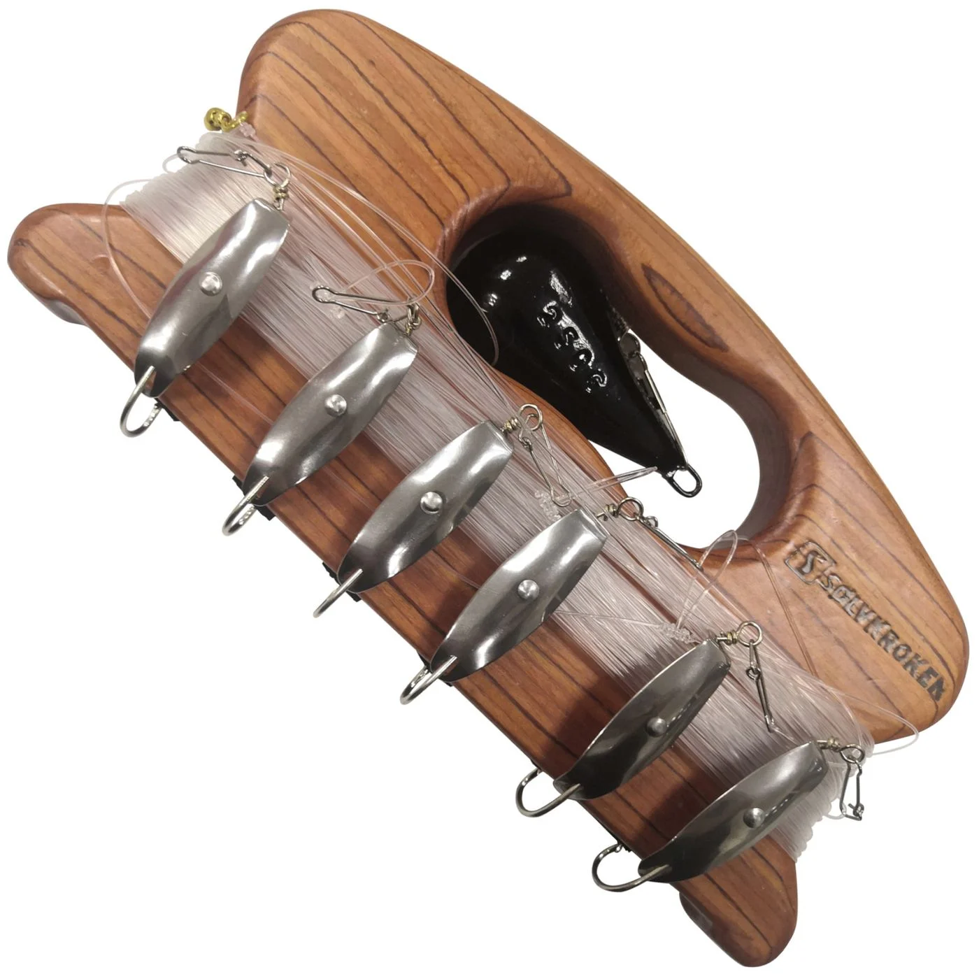 Solvkroken Fiskeharpa aus Holz Makrele - Makrelenhaken