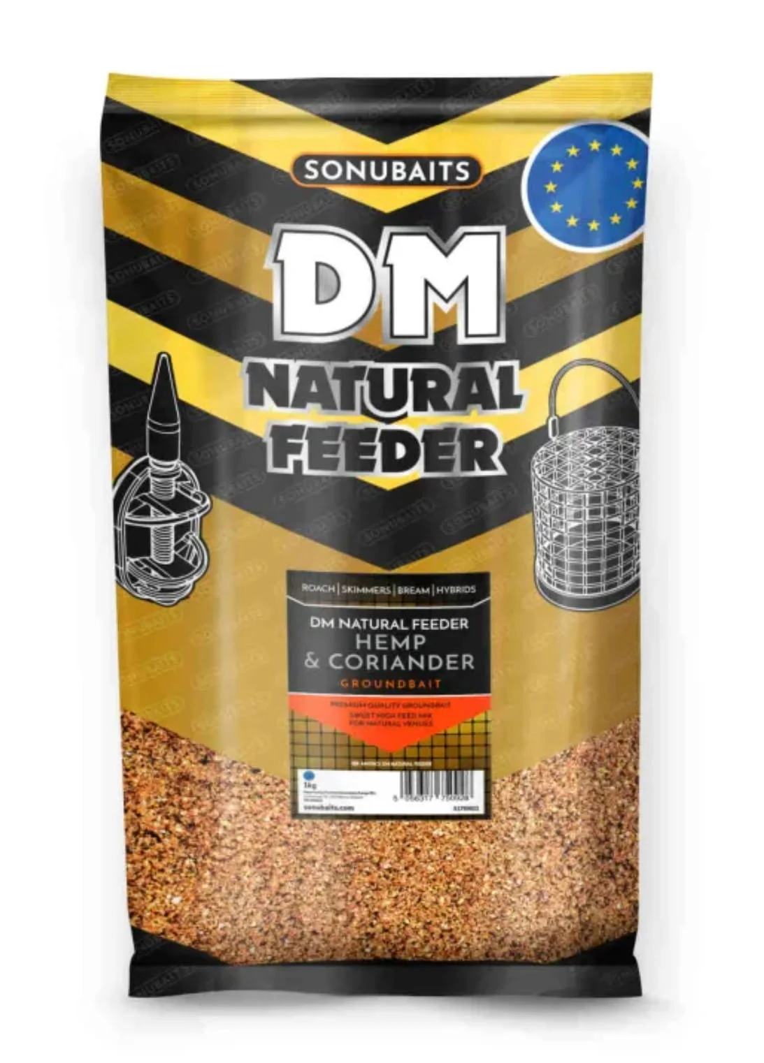 Sonubaits DM Natural Feeder Groundbait Hemp&Coriander 1kg