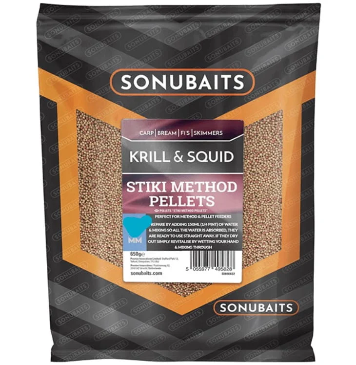 Sonubaits Stiki Method Pellets Krill&Squid 4mm 650g