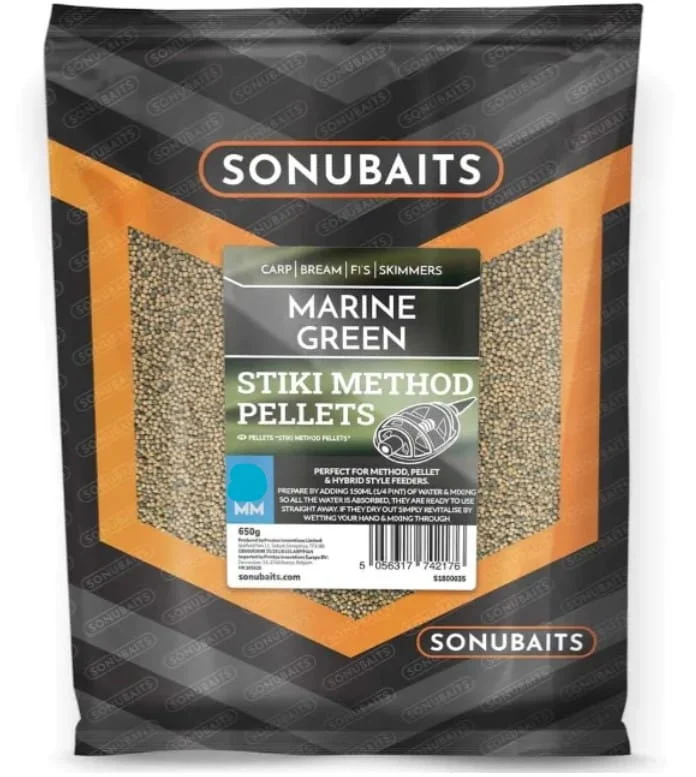 Sonubaits Stiki Method Pellets Marine Green 4mm 650g