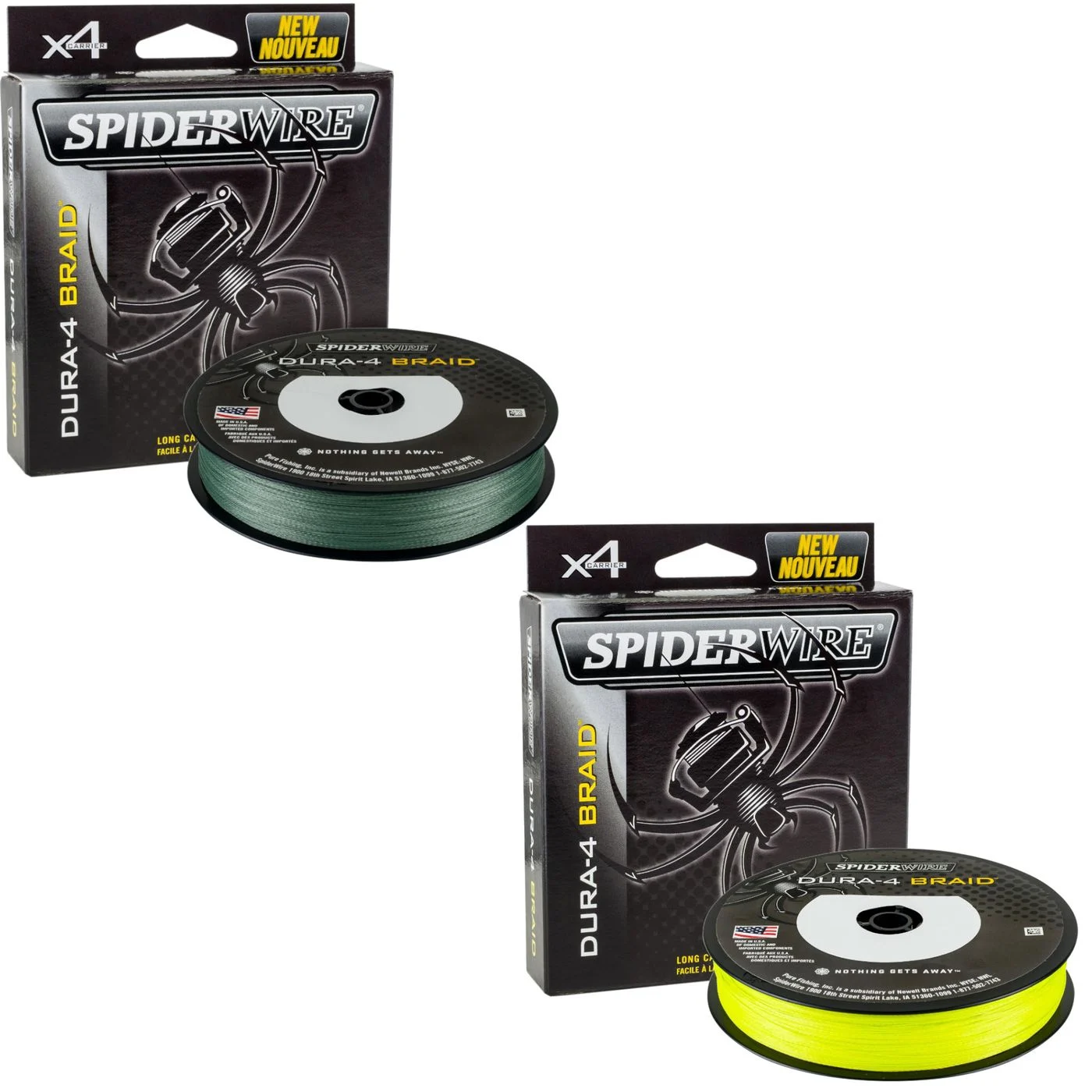 Spiderwire Dura 4 - 300m geflochtene Angelschnur Yellow 0.40mm / 45kg