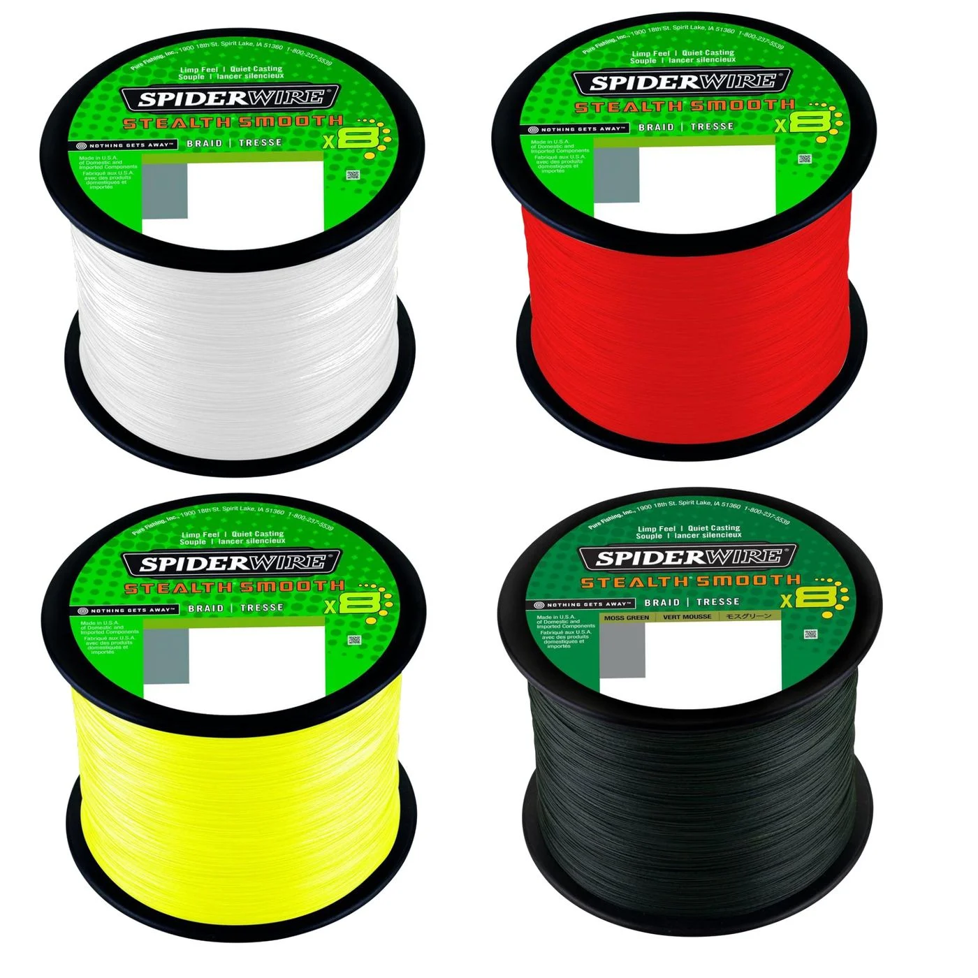 Spiderwire Stealth Smooth8 X8 PE Braid - 2000m Angelschnur 0.23mm / 23.6kg TRANSLUCENT