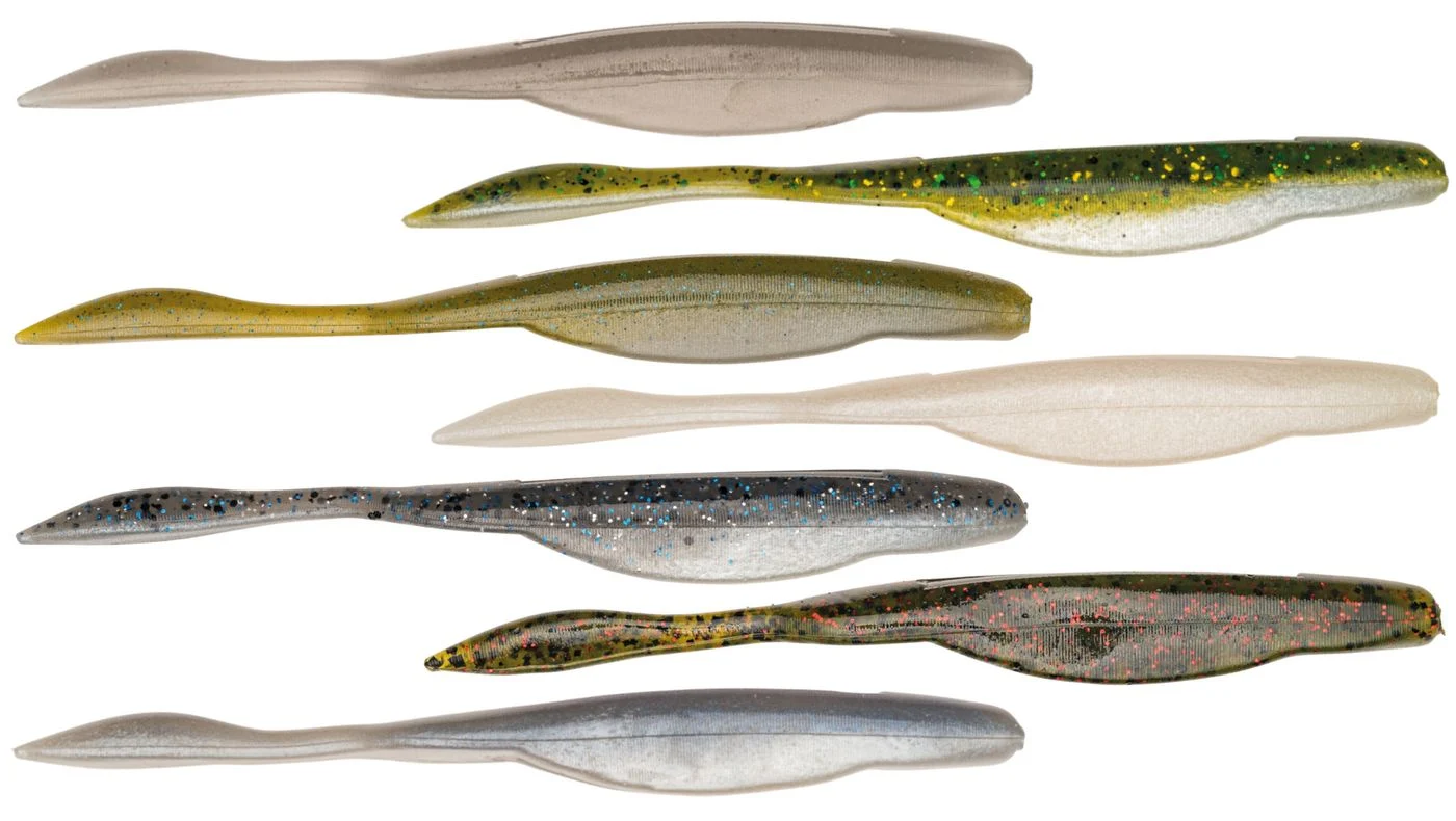 Strike King 10cm Caffeine Shad - 8 Gummiköder Pearl Blue Glimmer Back