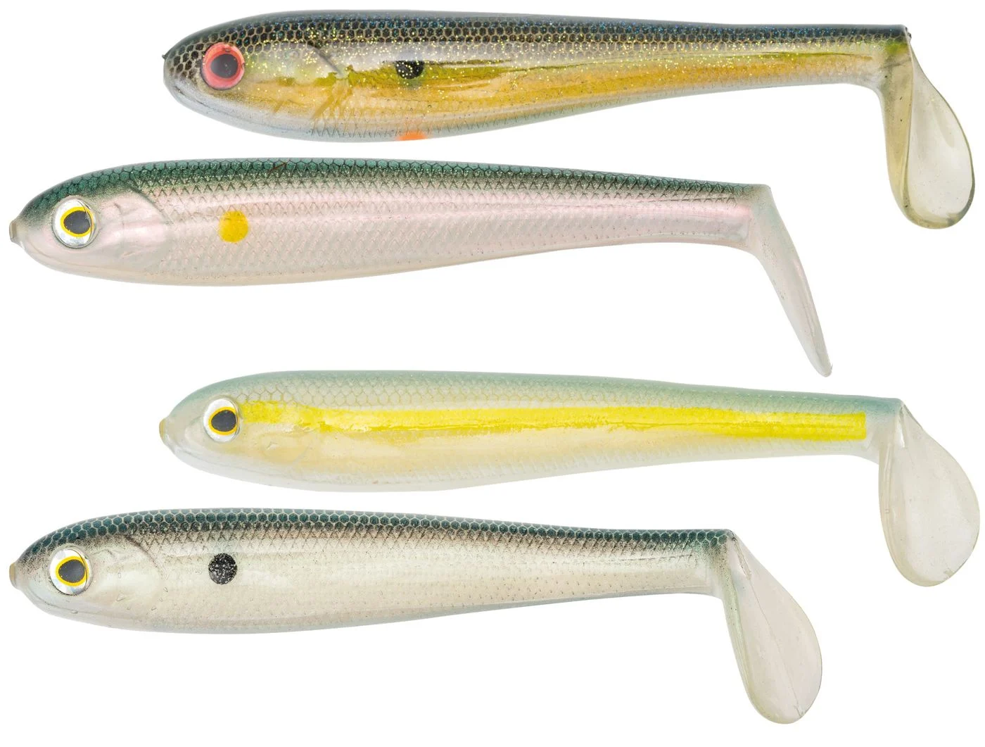 Strike King Shadalicious Swimbaits 9cm - 6 Gummifische Clear Sexy Shad