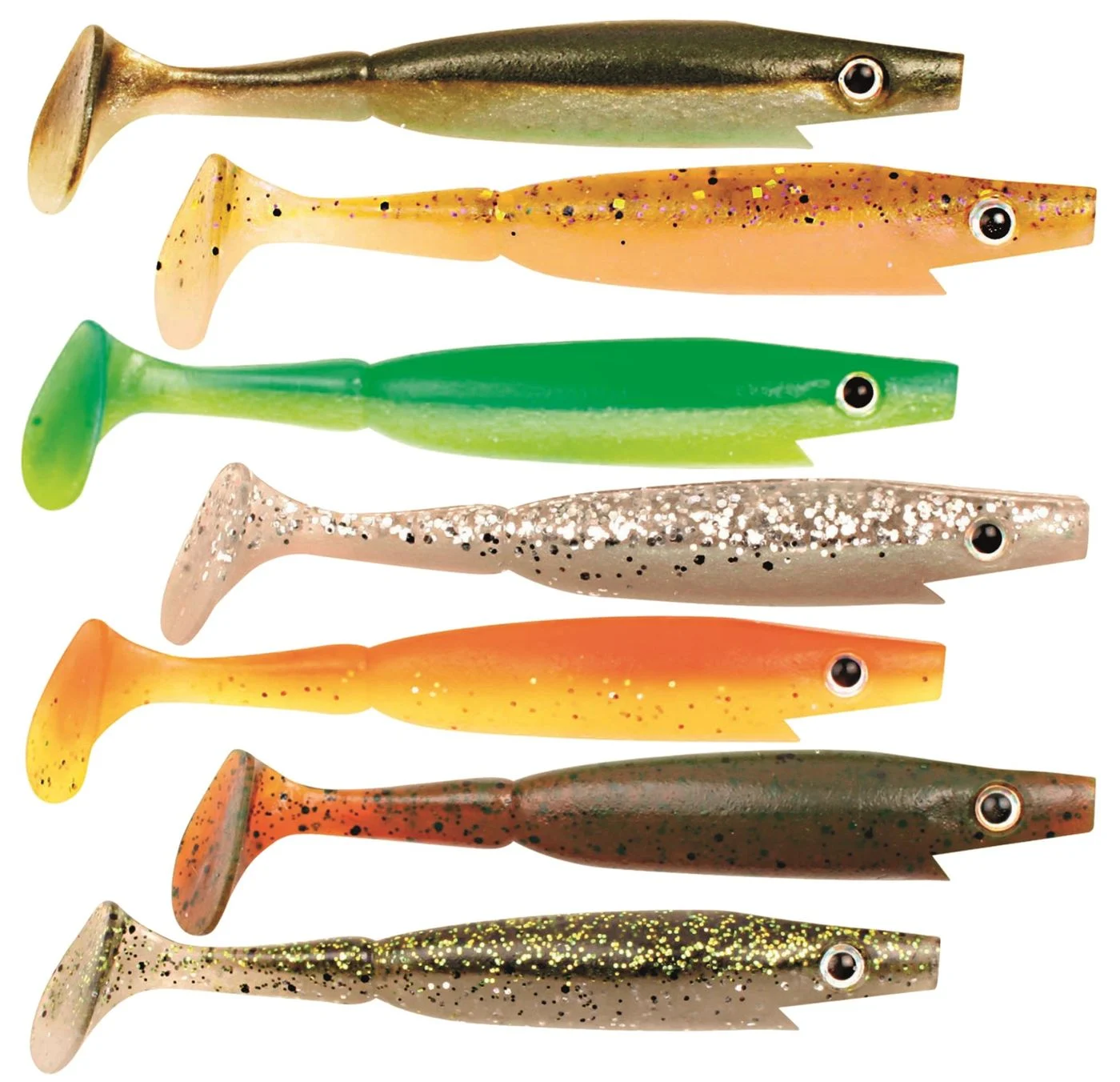 Strike Pro Piglet Shad 10cm 7g - 6 Gummifische Alcatraz
