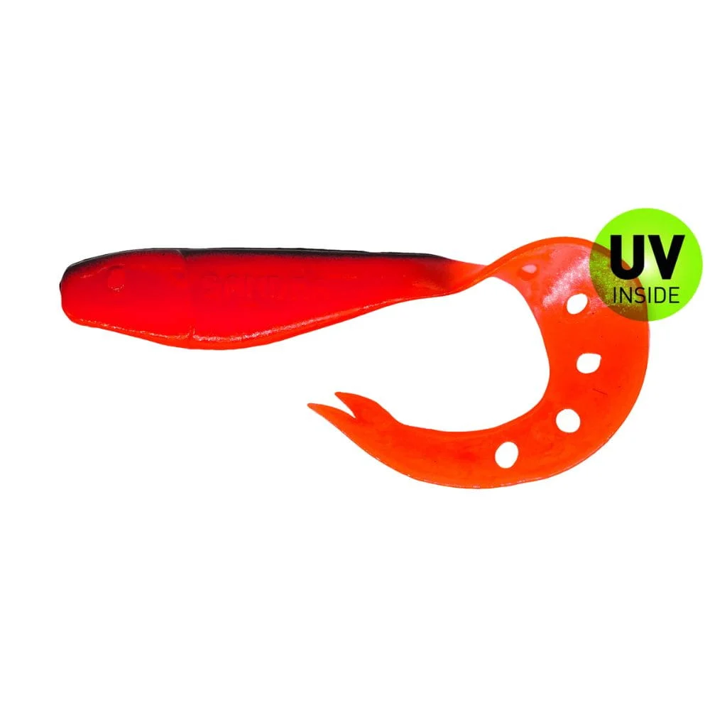 SX Sandra Twister 15 cm (6") Feuerrot Schwarz 2 Stück