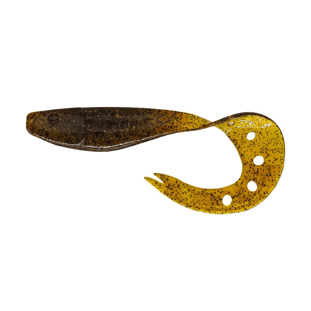 SX Sandra Twister 7 cm (2,5") Klar Bernstein Glitter 5 Stück