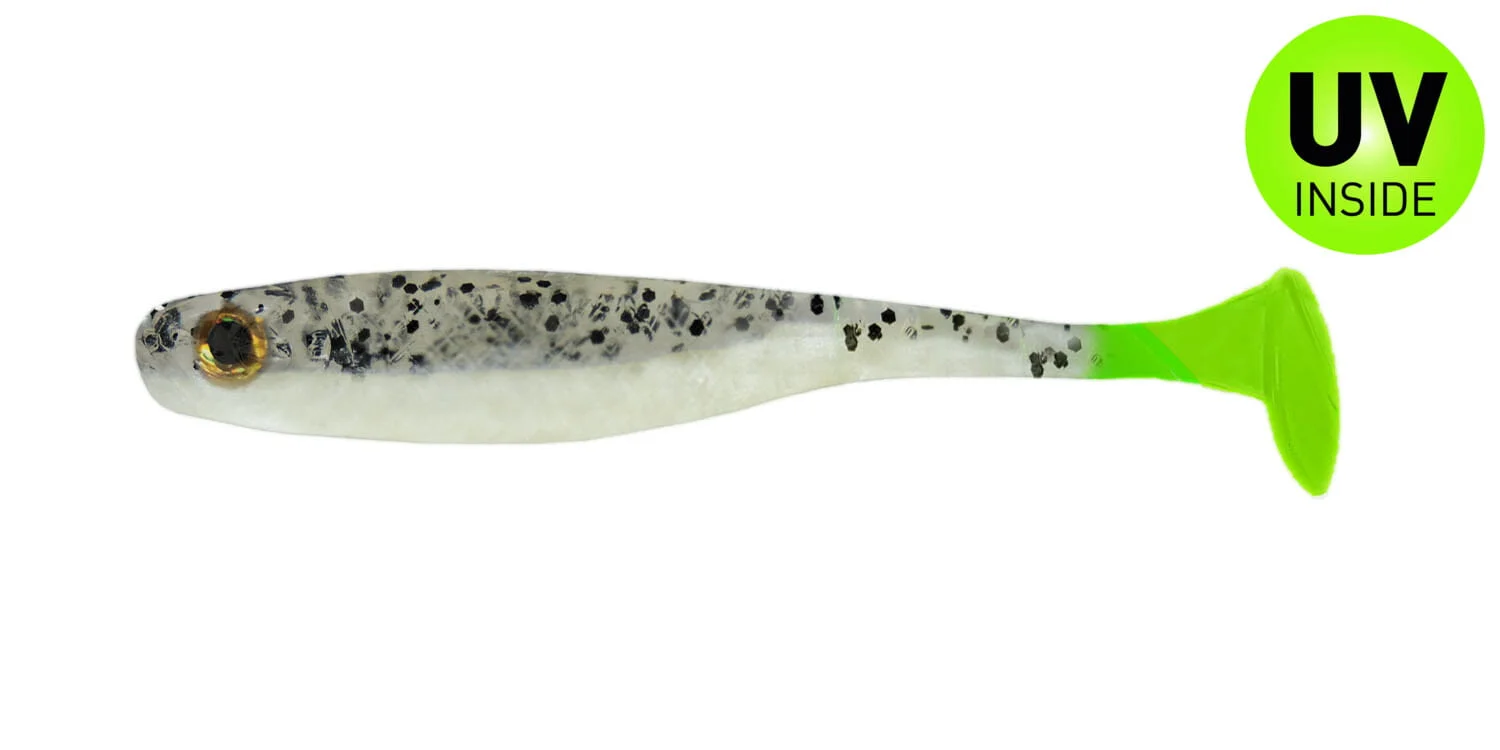 SX Suicide Shad 9 cm (3,5") Salty Pepper Lime Phantom 5 Stück