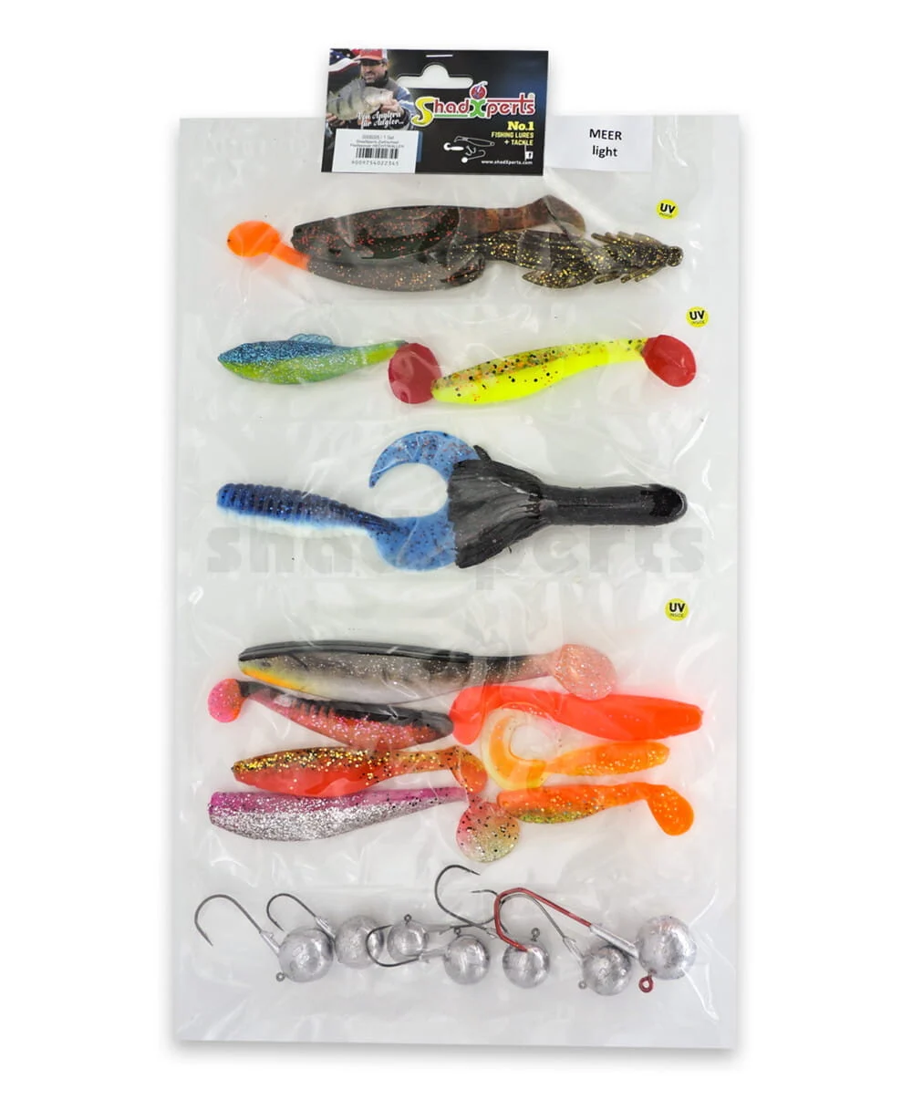 SX Zielfisch-Set Meer light 18 Shads 9 Jigköpfe