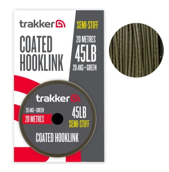 Trakker Semi Stiff Coated Hooklink 45 lbs 20,4 kg 20 Meter