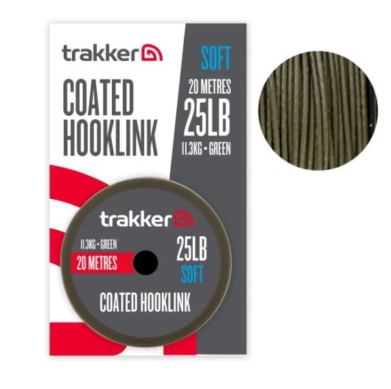 Trakker Soft Coated Hooklink 25 lbs 11,3 kg 20 Meter