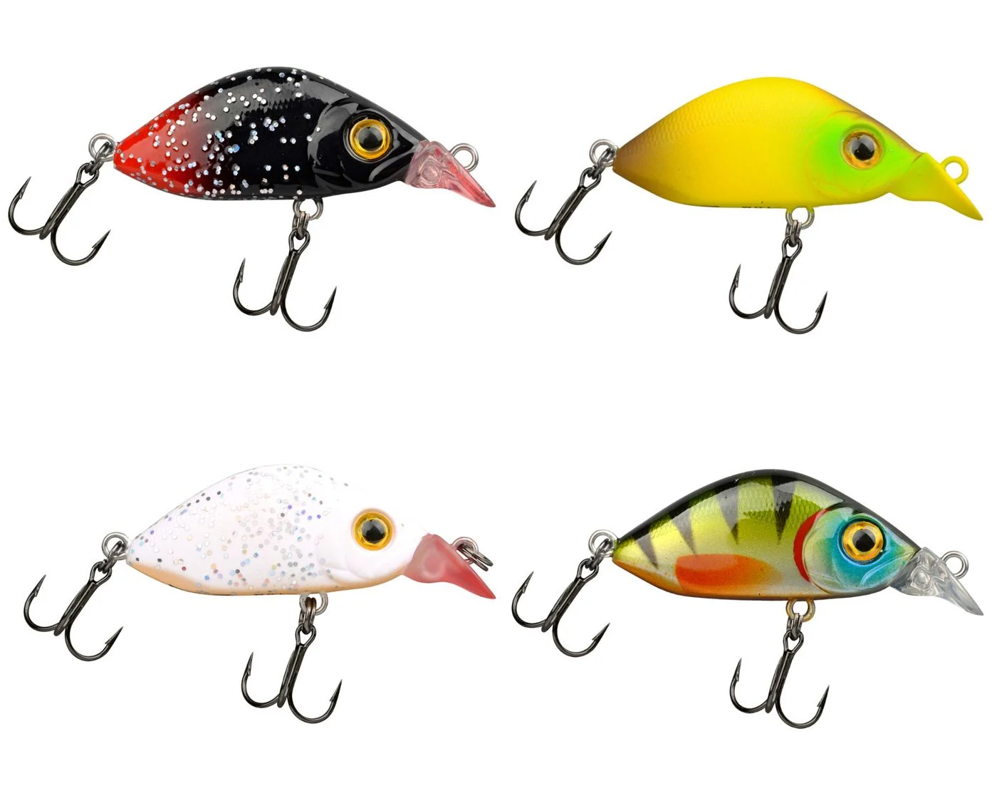 Trout Master Flat Mini Crank 30 3cm 2g - Wobbler Black Red