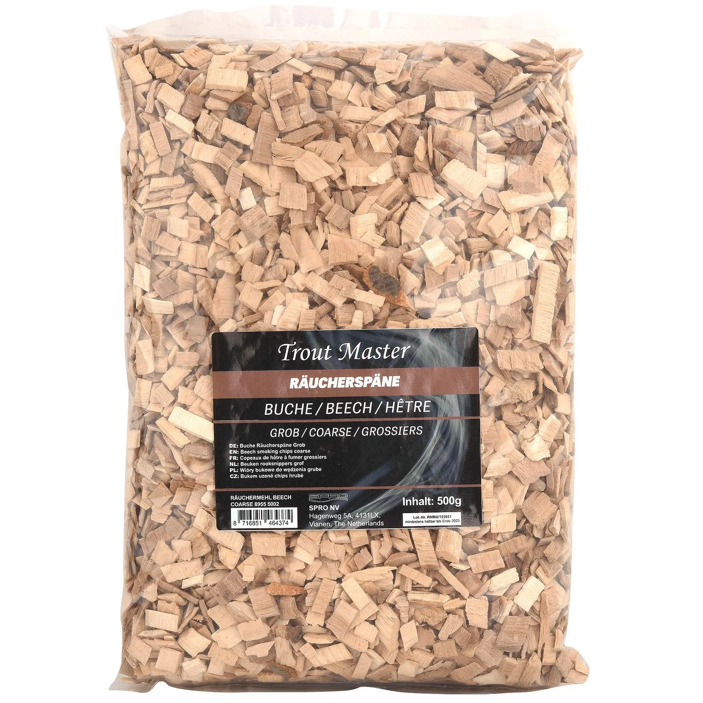 Trout Master Räuchermehl Buche grob - 500g Späne zum Räuchern