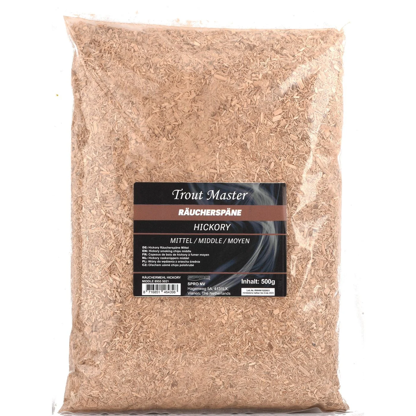 Trout Master Räuchermehl Hickory mittel - 500g Mehl zum Räuchern