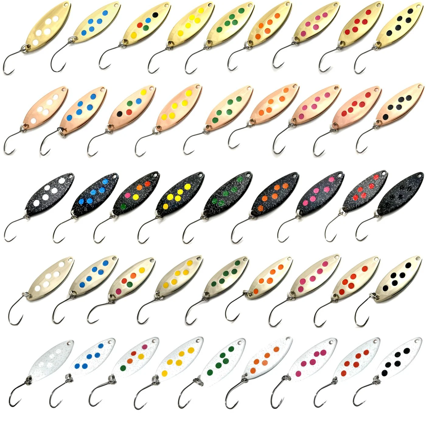 Troutwerk Spoon 2,5g 3,3cm - Forellenblinker silberfarben/rote Punkte