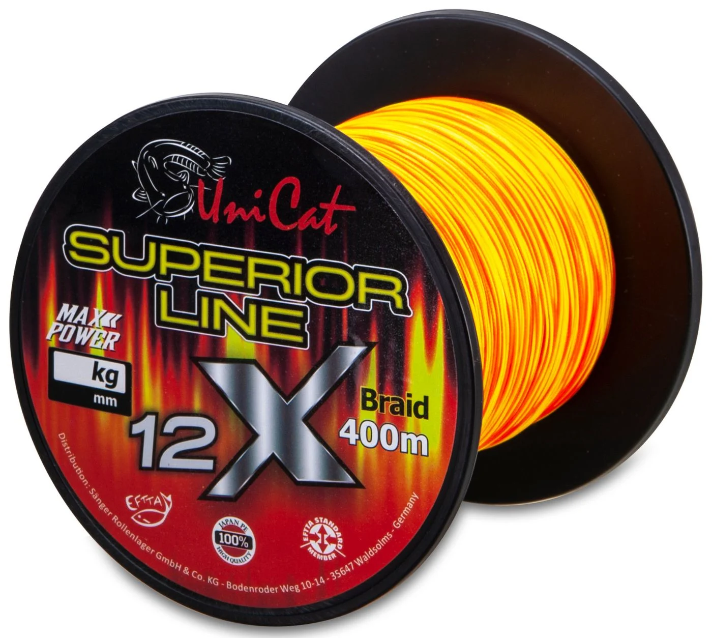 Uni Cat Superior Line Braid 12X - 400m geflochtene Angelschnur 0.37mm / 36kg