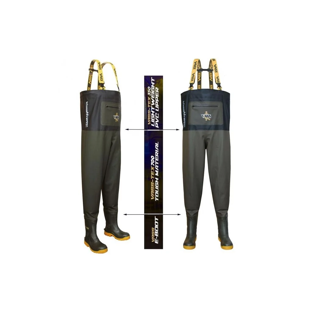 Vass Hybrid 700 Khaki / Black Chest Wader 41 UK7
