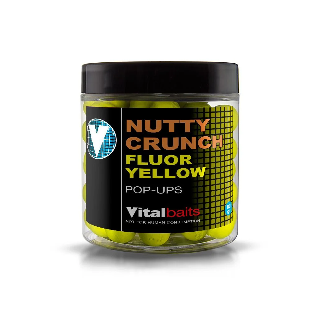 VitalBaits Pop-ups NUTTY CRUNCH Fluor Yellow