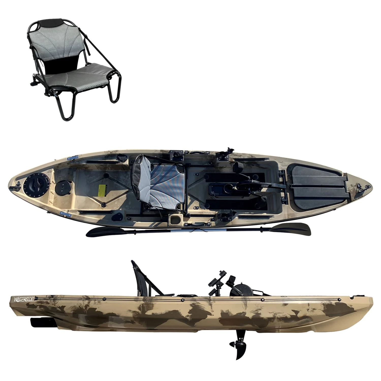 Waterside Pedal Kajak "Catch" - Pedalkajak Farbe: Light Camou