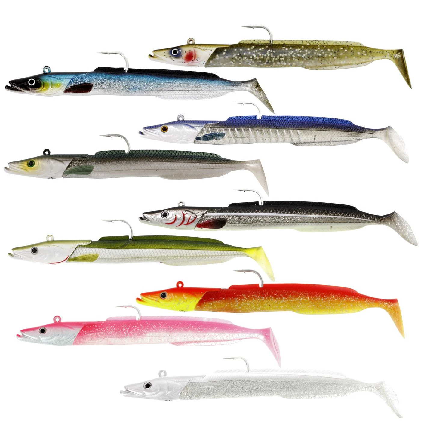 Westin 122g 22cm Sandy Andy Jig - 1 Jigkopf + 2 Gummifische Clear Sky