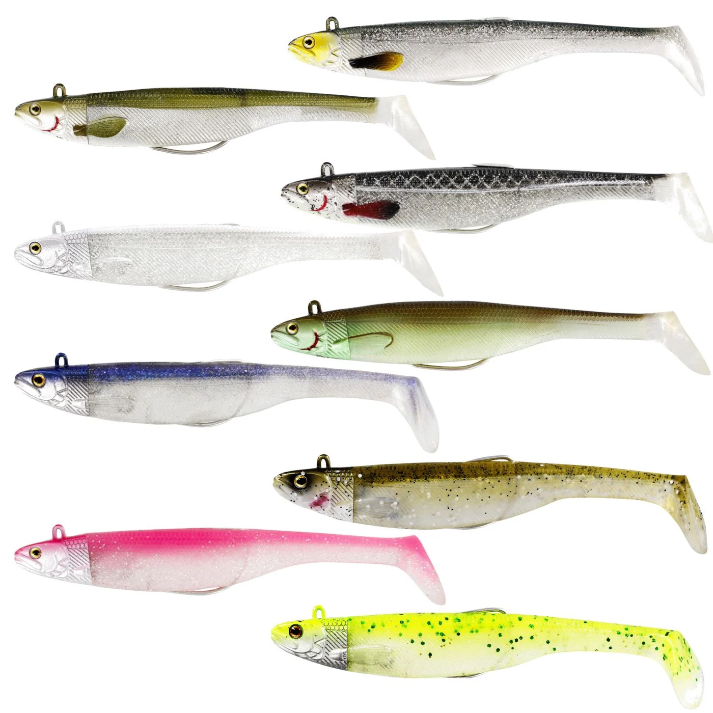 Westin 17cm 75g Magic Minnow Jig - 1 Jigkopf + 2 Gummifische Tobis Ammo