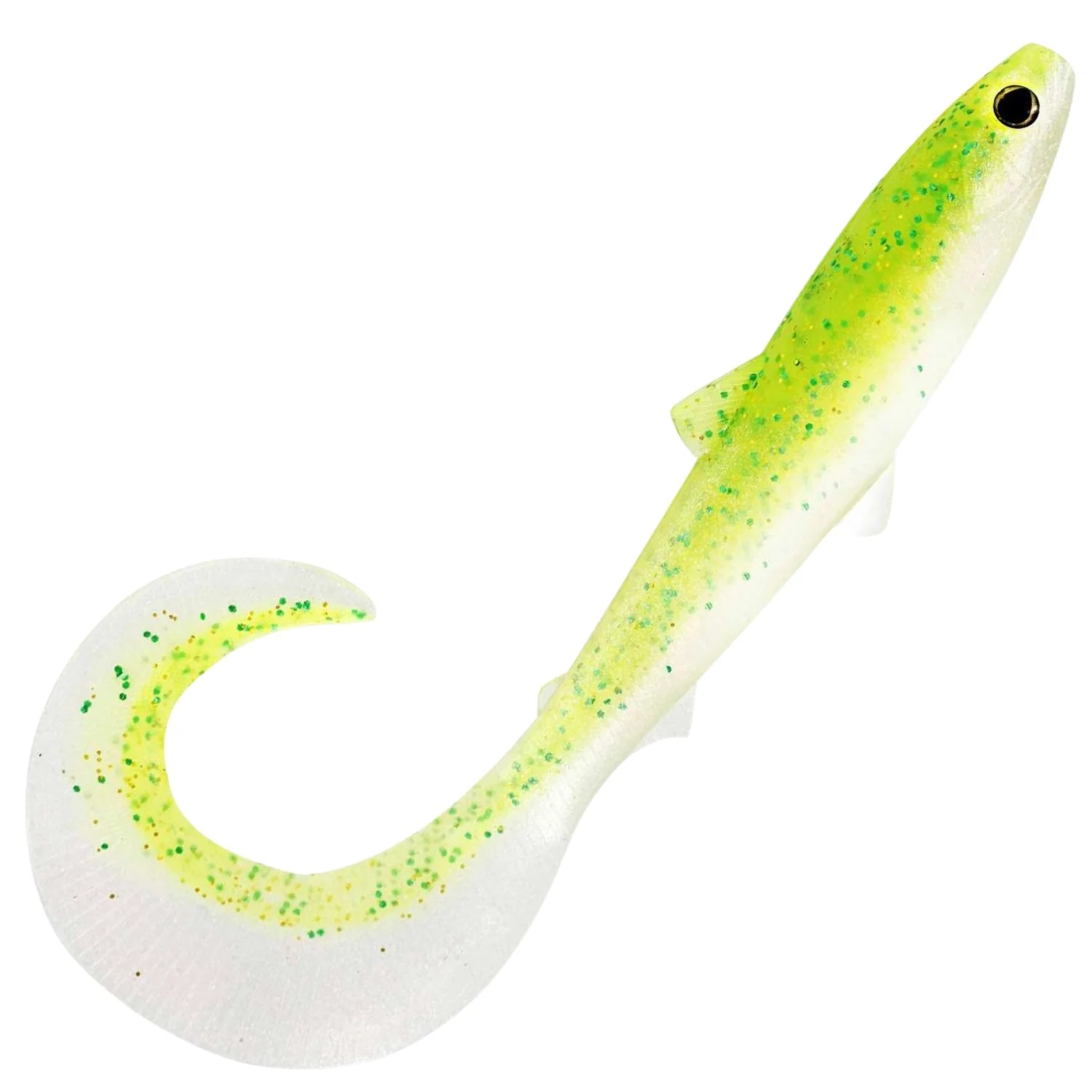 Westin BullTeez Curltail - Gummifische Farbe: Sparkling Chartreuse | Länge: 8cm