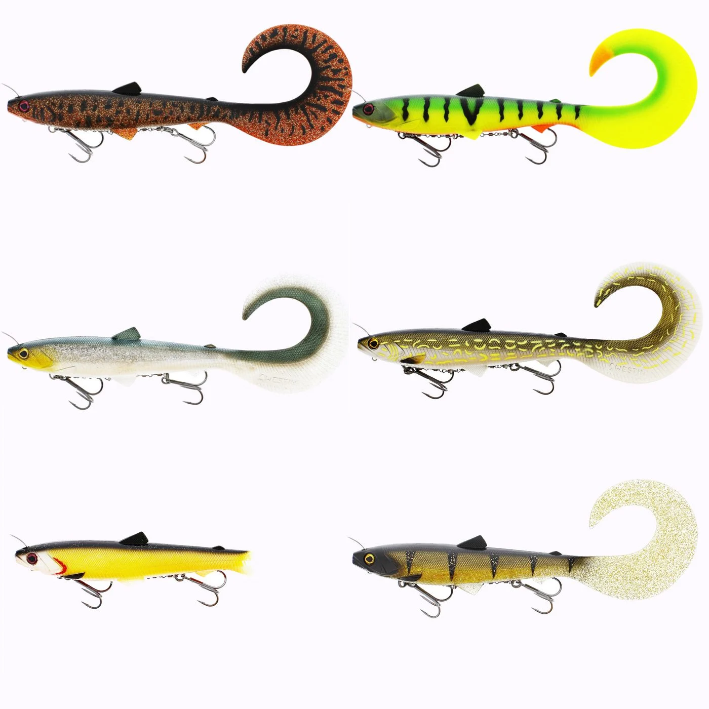 Westin Bullteez Curltail Inline 33cm 230g Sinking - Gummifisch Headlight