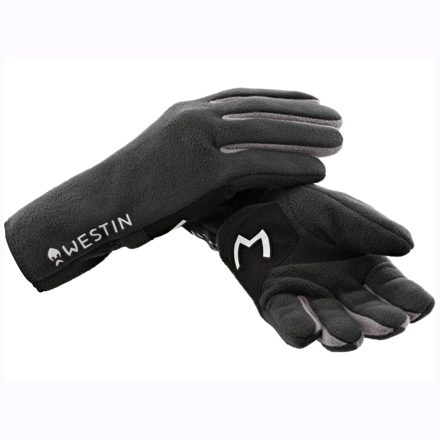 Westin Full Fleece Gloves Carbon Black - Angelhandschuhe M