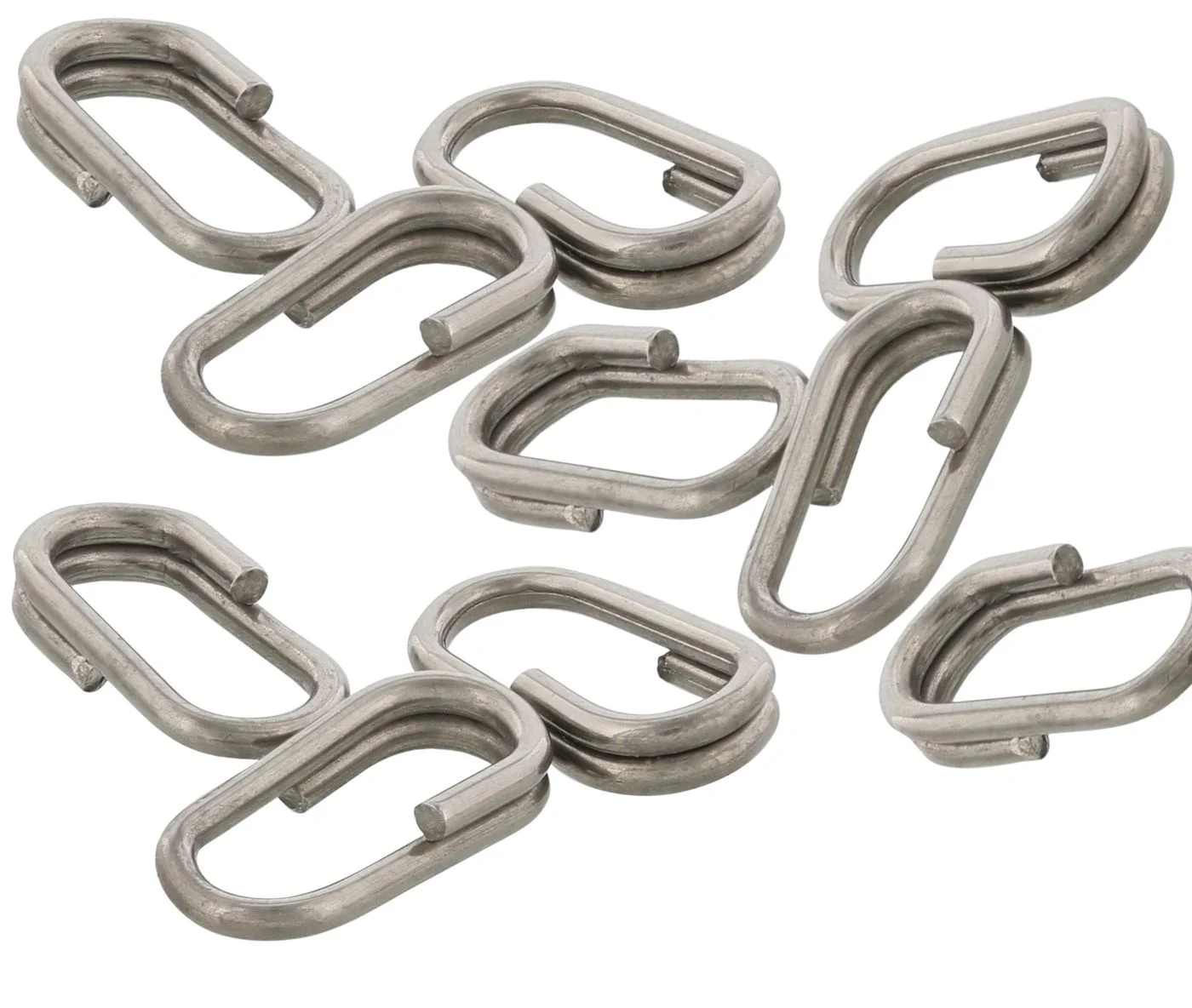 Westin Oval Splitting Black Nickel - 10 Sprengringe 6mm