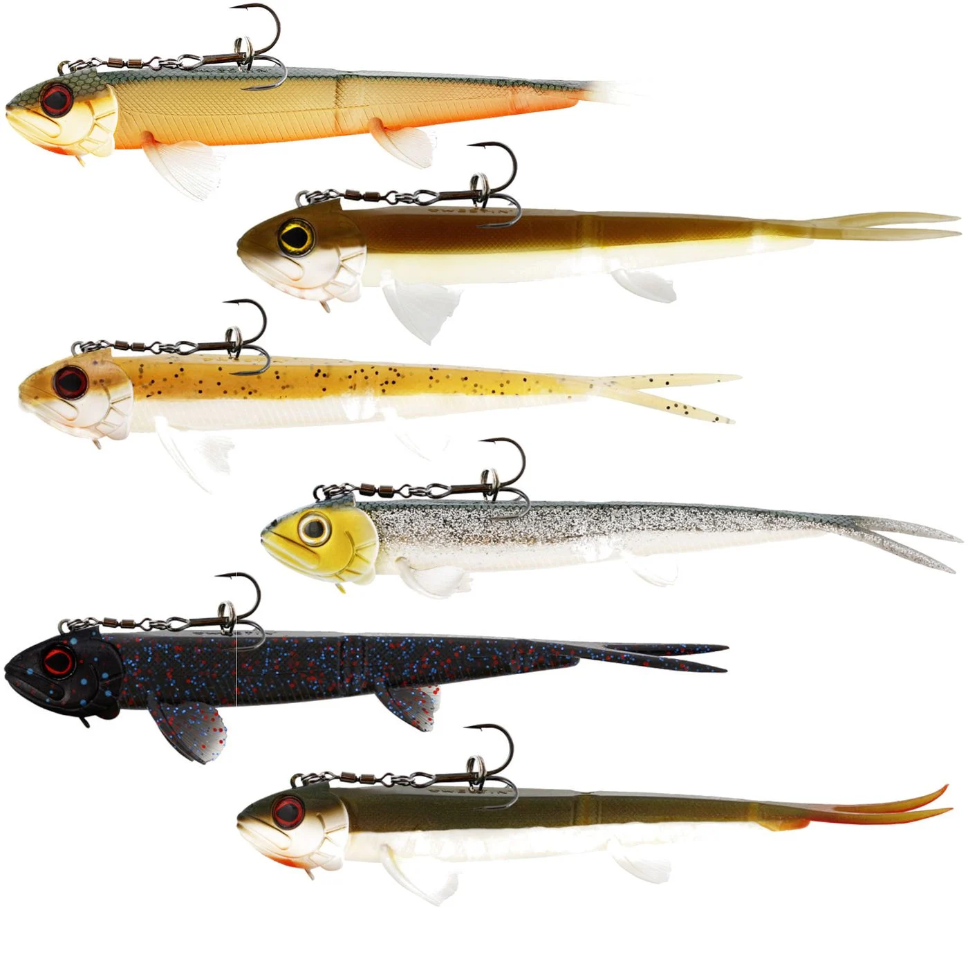 Westin Twinteez Pelagic V-Tail R 'N R 21cm 70g - 1 Gummiköder Bass Orange