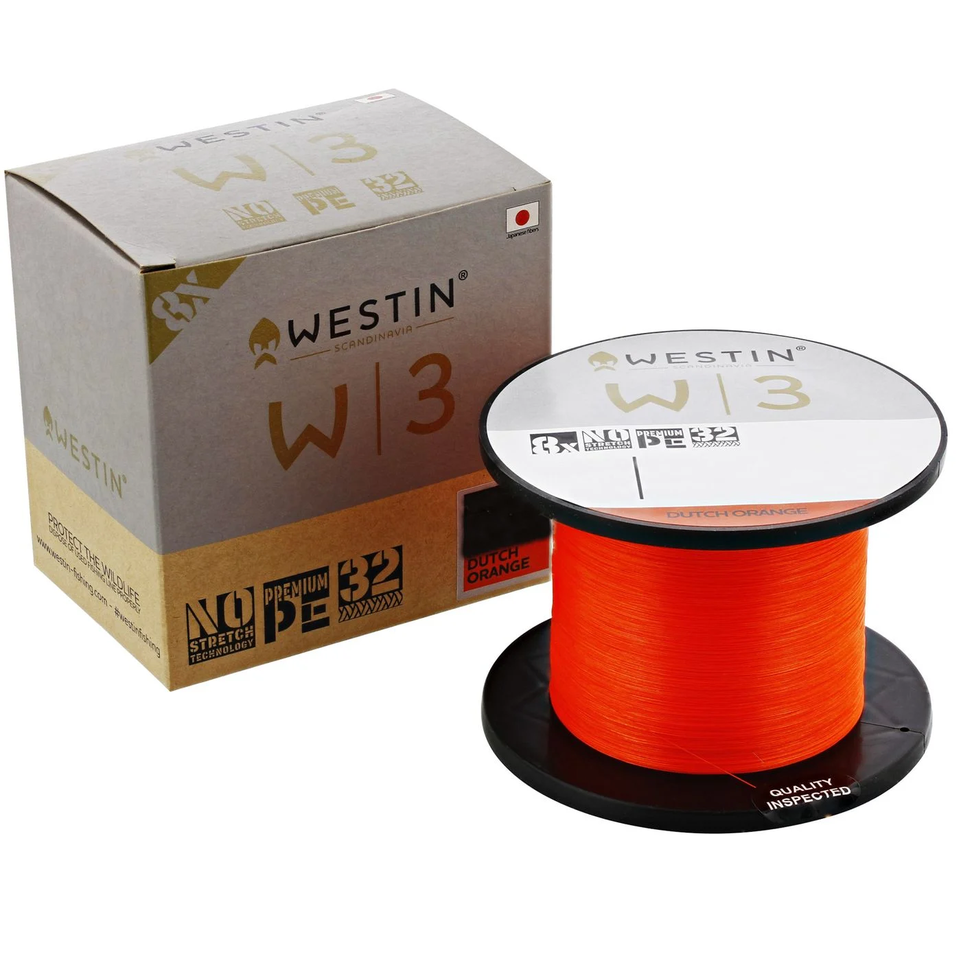 Westin W3 8-Braid Dutch Orange (0.08 - 0.165mm) - 1500m Angelschnur