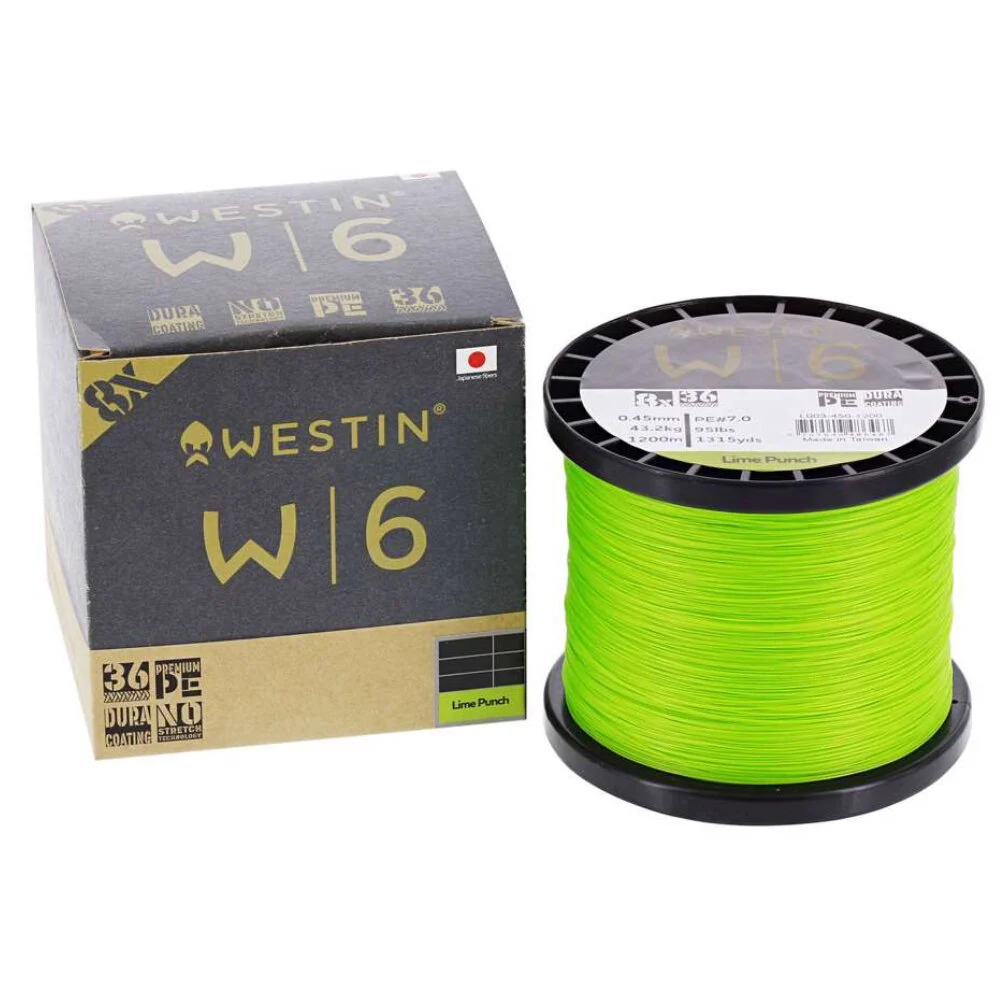 Westin W6 8 Braid Lime Punch 1500m PE4,0 / 0,33mm / 24,9kg