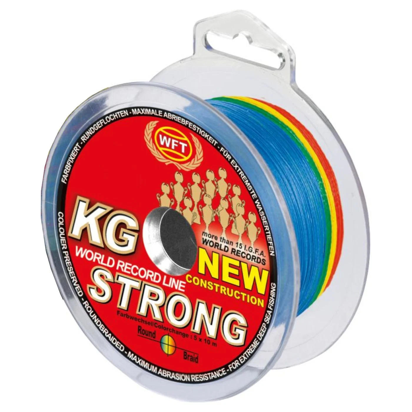 WFT 0,52mm 86kg Strong Multicolor - 600m geflochtene Angelschnur