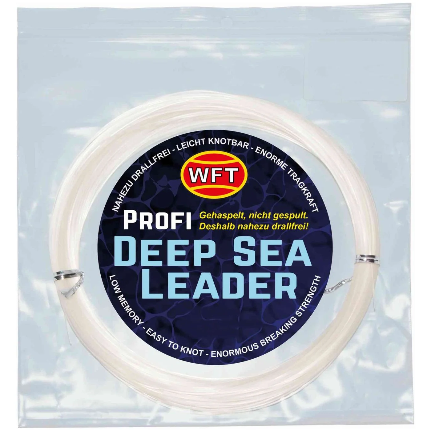 WFT KG Mono Deep Sea Leader clear 72KG 1,00mm - 50m Meeresvorfach