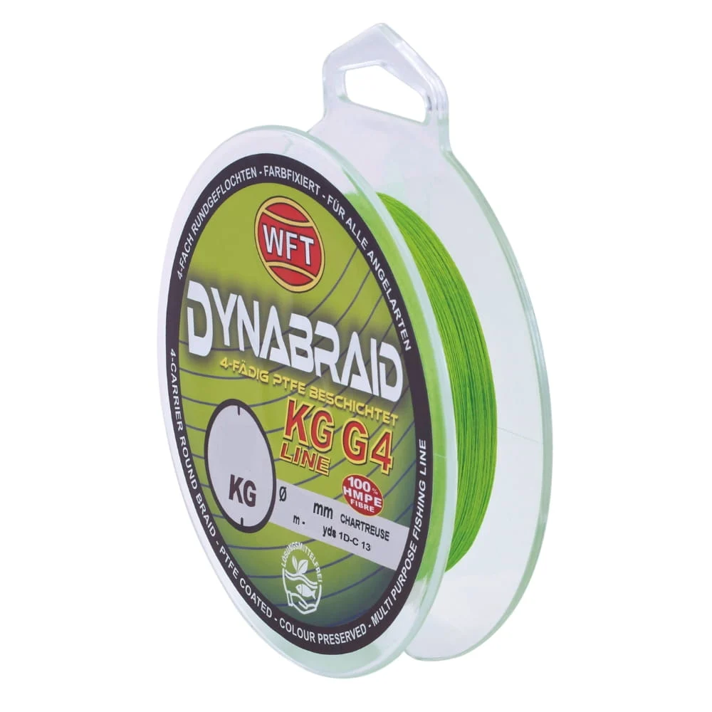 WFT Round Dynabraid G4 0,20 mm 20 kg 300m Chartreuse