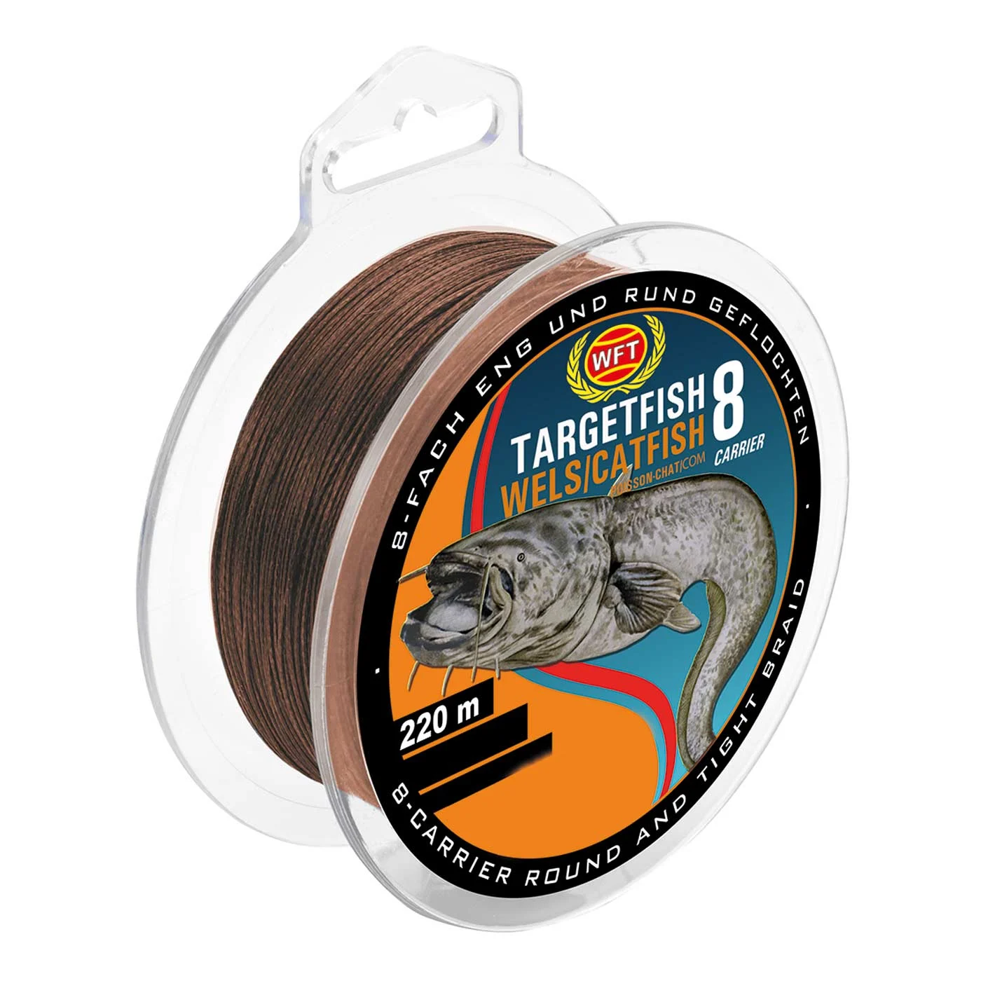 WFT Target Fish 8 Catfish 0,60 mm 220 m 60 kg Brown